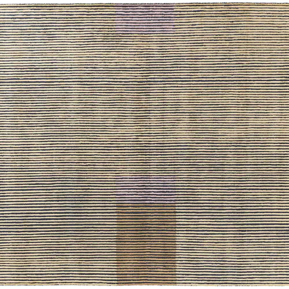 Handmade Modular Colored Viscose Rug Woven in India - Gilberto Viadurini
