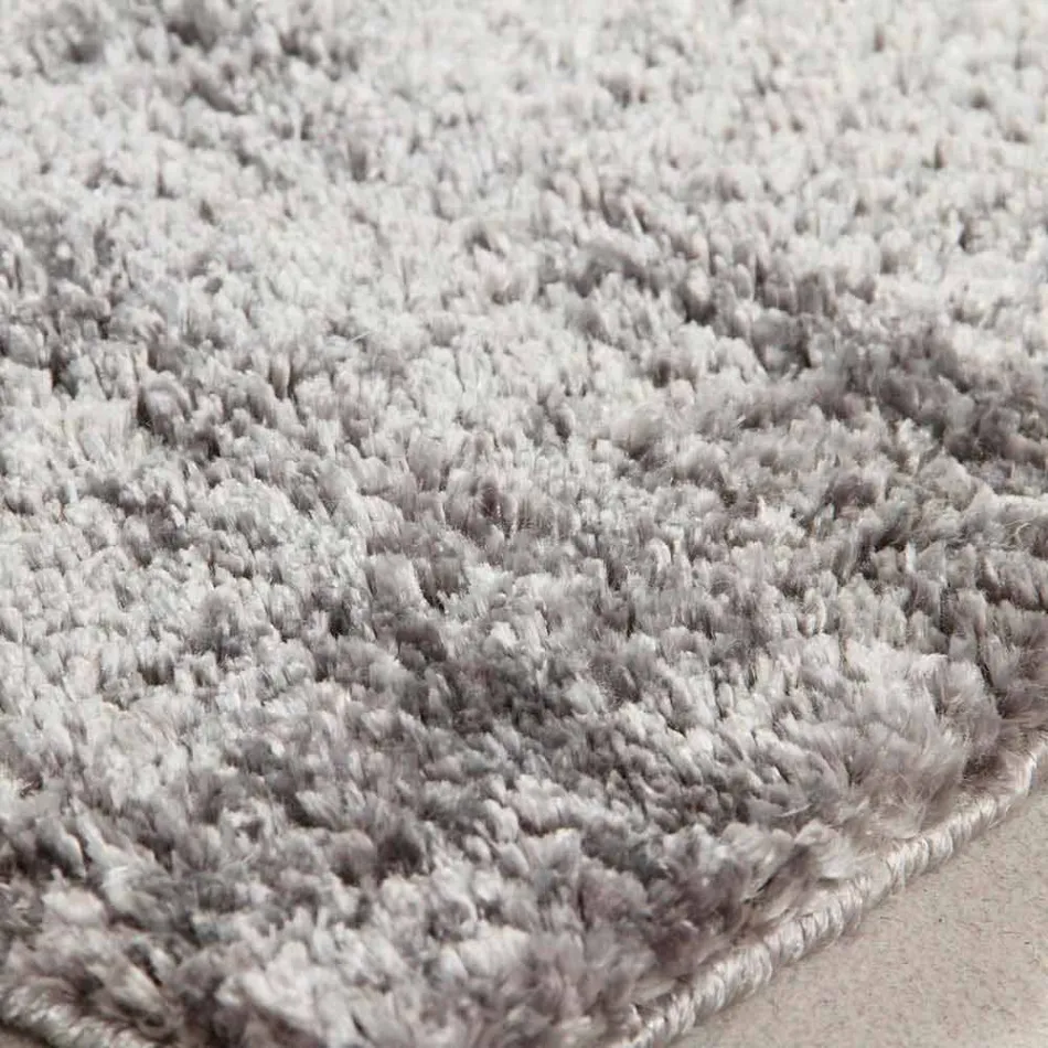 Large Silk and Cotton Modern Design Rug Colored Long Hair - Etesia Viadurini