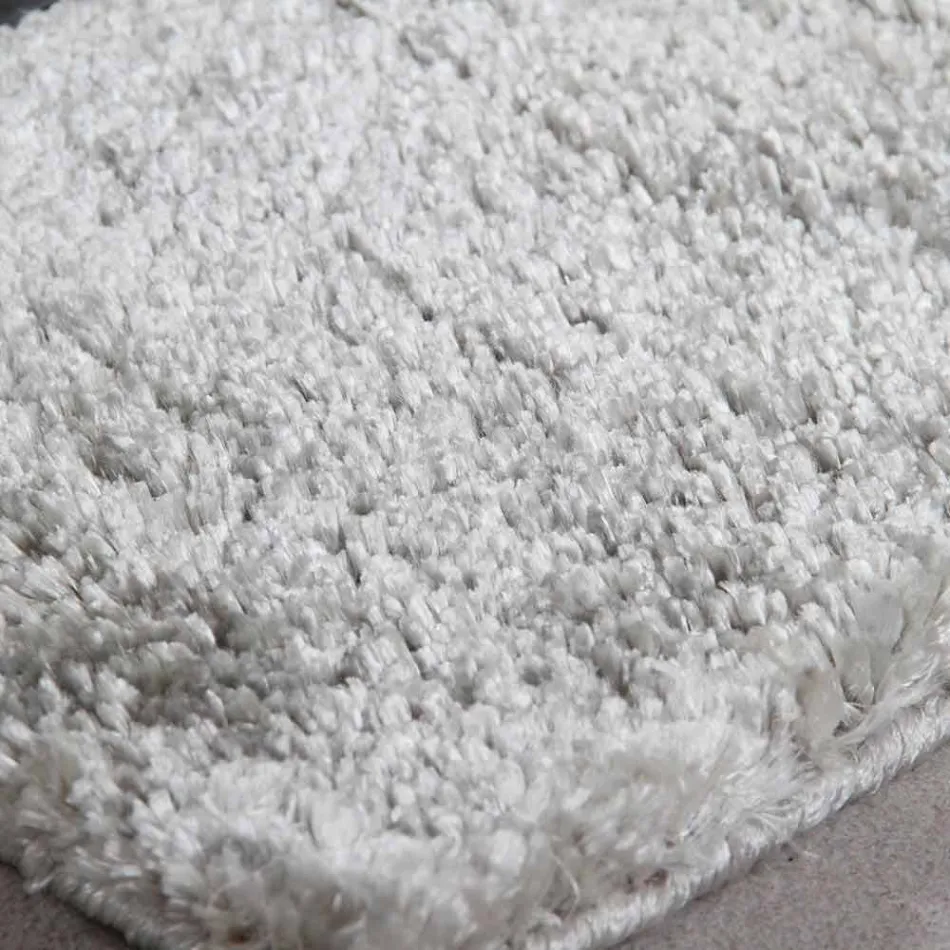 Large Silk and Cotton Modern Design Rug Colored Long Hair - Etesia Viadurini