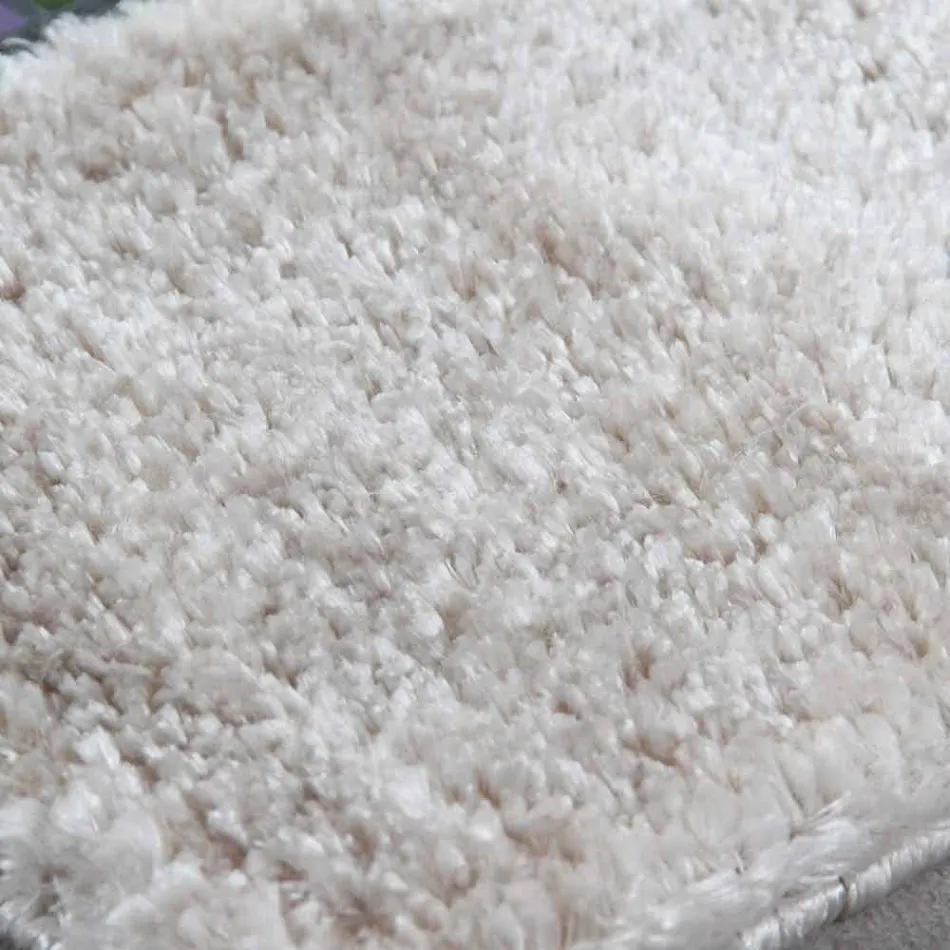 Large Silk and Cotton Modern Design Rug Colored Long Hair - Etesia Viadurini