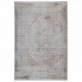 Non-slip Carpet in Grey Beige Acrilic and Viscose with Drawing - President