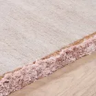 Viscose and Cotton Rug with Colored Fringes in Silk Modern Design - Garbino Viadurini