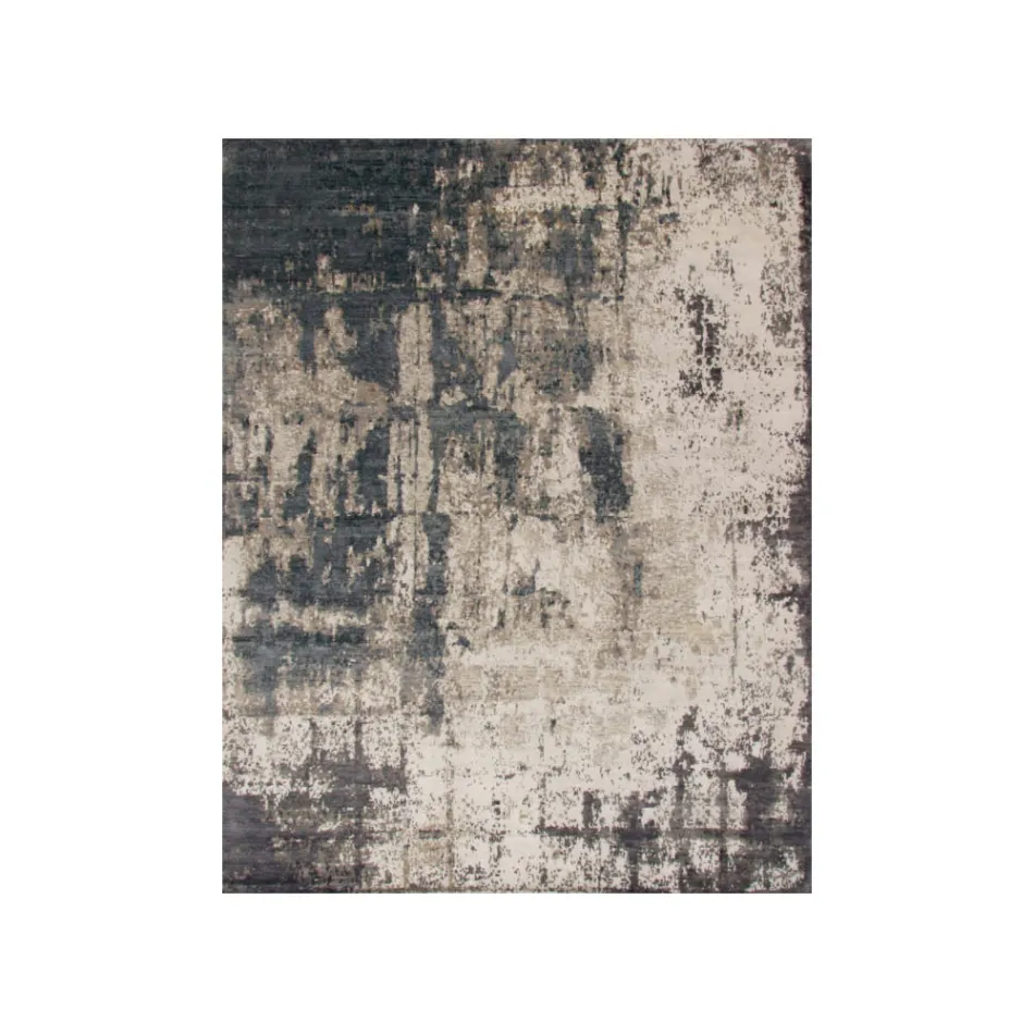 Modern Elegant Design Living Room Carpet in Bamboo Silk and Wool - Pasha Viadurini