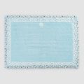 Bath Mat in Terry Cotton and Linen with Poema Lace 2 Colors - Cuorotto