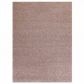 Modern Design Rectangular Carpet in Silk and Brown or Cream Cotton - Kuta