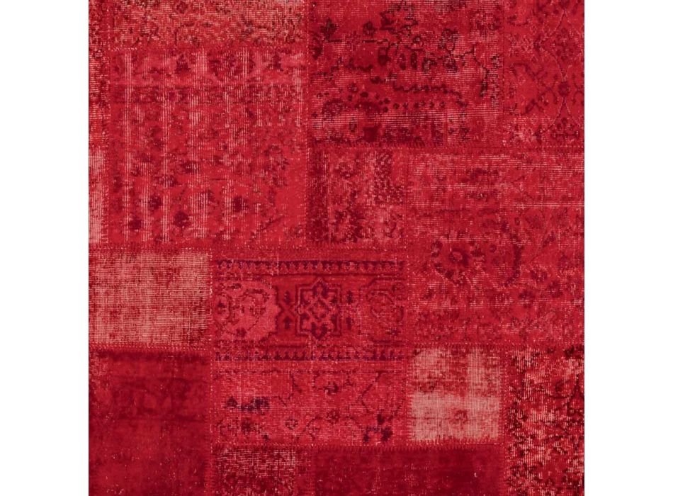 Artisan Patchwork Living Room Carpet Hand Knotted in Türkiye - Raimund Viadurini
