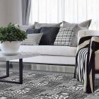 Design Living Room Carpet in Pvc and Polyester with Fantasy - Pita Viadurini
