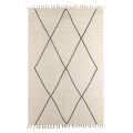 Living Room Rug in Wool and Cotton with Modern Geometric Design - Metria