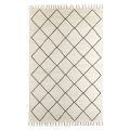 Modern Living Room Rug with Geometric Pattern in Wool and Cotton - Metria