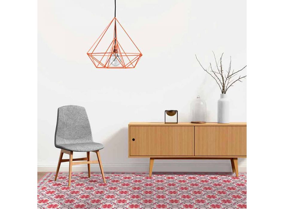 Design Living Room Rug in Rectangular Vinyl Pattern - Petunia Viadurini