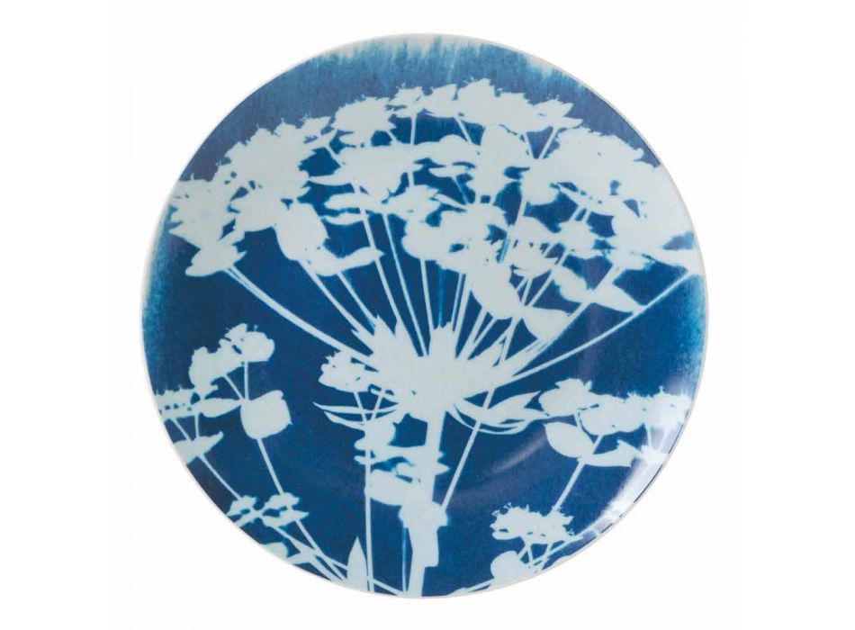Porcelain Colored Laid Table Full Service 18 Pieces - Geyser Viadurini