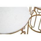 Coffee Tables in Golden Iron and Marble Effect Resin 2 Pieces - Pietro Viadurini
