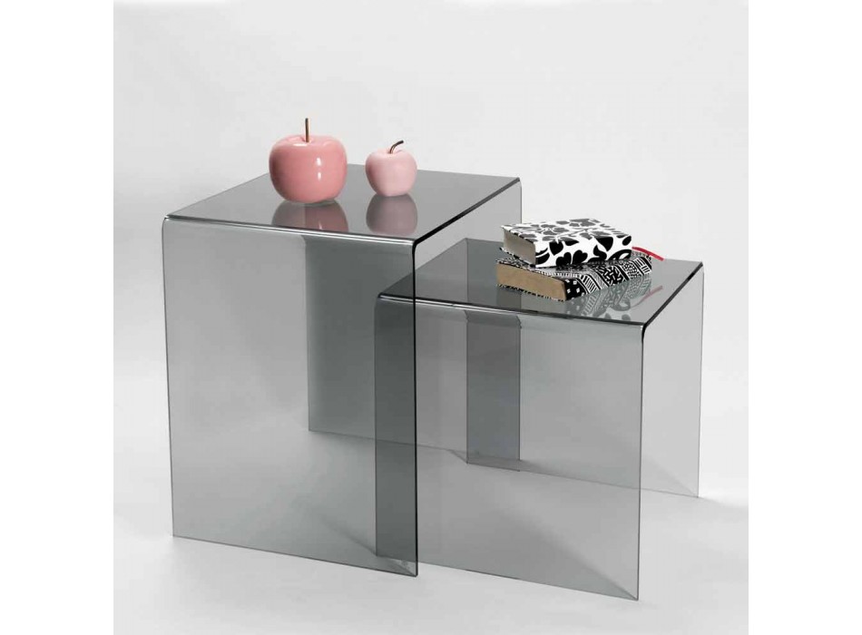 Design tables in colored plexiglass produced in Italy, Spinoso Viadurini