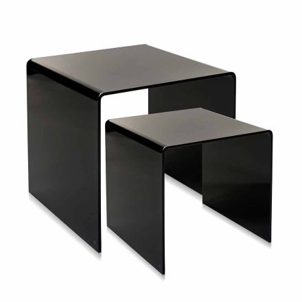 Design tables in colored plexiglass produced in Italy, Spinoso Viadurini