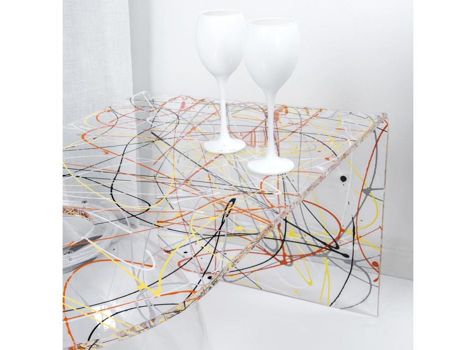 Modern bridge table in plexiglass made in Italy, Bolly Viadurini