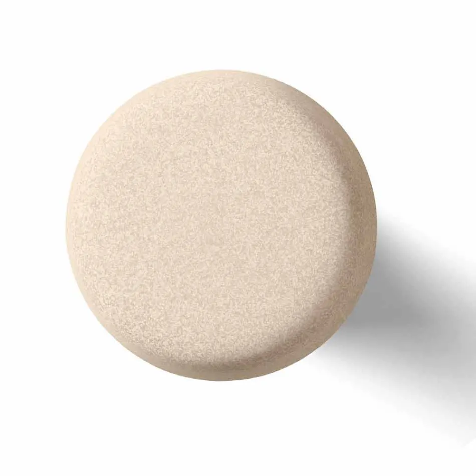 High Outdoor Coffee Table in Polyethylene with Round Top Made in Italy - Desmond Viadurini