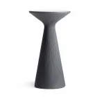 High Round Outdoor Coffee Table in Polyethylene and HPL Made in Italy - Desmond Viadurini