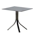 Outdoor Bar Table with 3 Reclining Aluminum Legs in 2 Finishes - Filomena Viadurini
