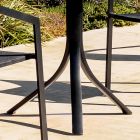 Outdoor Bar Table with 3 Reclining Aluminum Legs in 2 Finishes - Filomena Viadurini