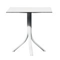 Outdoor Bar Table with 3 Reclining Aluminum Legs in 2 Finishes - Filomena