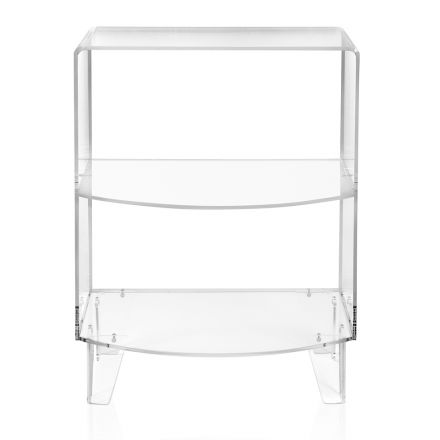 Low Table Bedside Table in Transparent Plexiglass Made in Italy - Alamain Viadurini