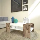 Low Coffee Table for the Living Room in White Wood 3 Finishes - Rames Viadurini