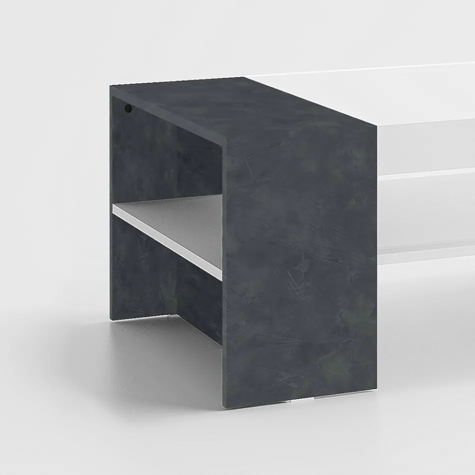 Low Coffee Table for the Living Room in White Wood 3 Finishes - Rames Viadurini