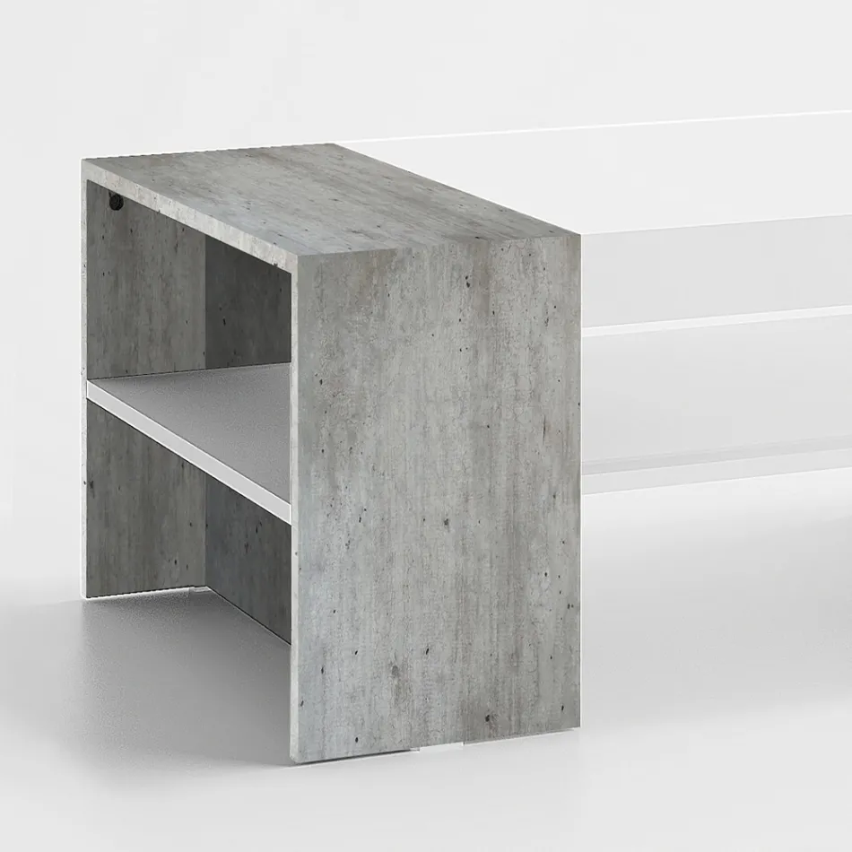 Low Coffee Table for the Living Room in White Wood 3 Finishes - Rames Viadurini