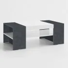 Low Coffee Table for the Living Room in White Wood 3 Finishes - Rames Viadurini