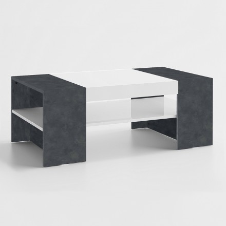 Low Coffee Table for the Living Room in White Wood 3 Finishes - Rames Viadurini