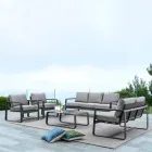 Outdoor Low Table in White or Anthracite Painted Aluminum - Aniello Viadurini