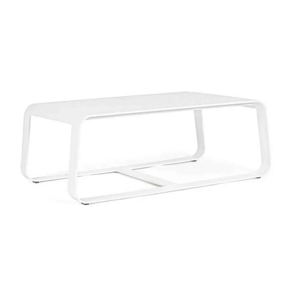 Outdoor Low Table in White or Anthracite Painted Aluminum - Aniello Viadurini
