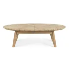 Low Outdoor Teak Coffee Table with Oval Top, Homemotion - Ricardo Viadurini