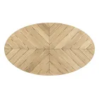 Low Outdoor Teak Coffee Table with Oval Top, Homemotion - Ricardo Viadurini