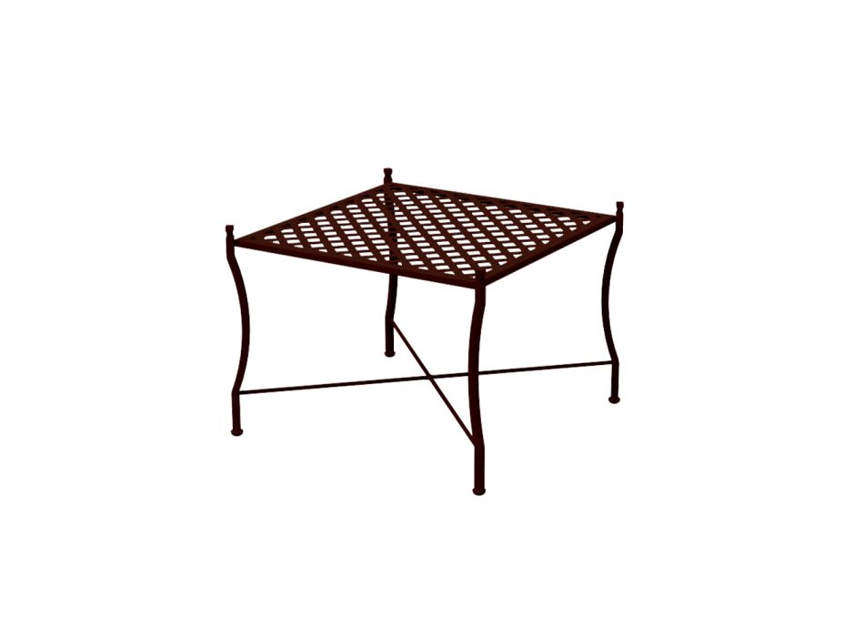Folding Outdoor Coffee Table in Galvanized Steel Made in Italy - Selvaggia Viadurini
