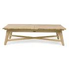 Low Rectangular Outdoor Coffee Table in Teak Wood, Homemotion - Stuart Viadurini
