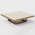 Low Garden Coffee Table with Stoneware Slab Top Made in Italy - Bresson