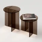 Laris Bronze Glass Coffee Table with a Refined Design Made in Italy Viadurini