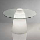 Slide Peak low table (H50) polyethylene and glass made in Italy Viadurini