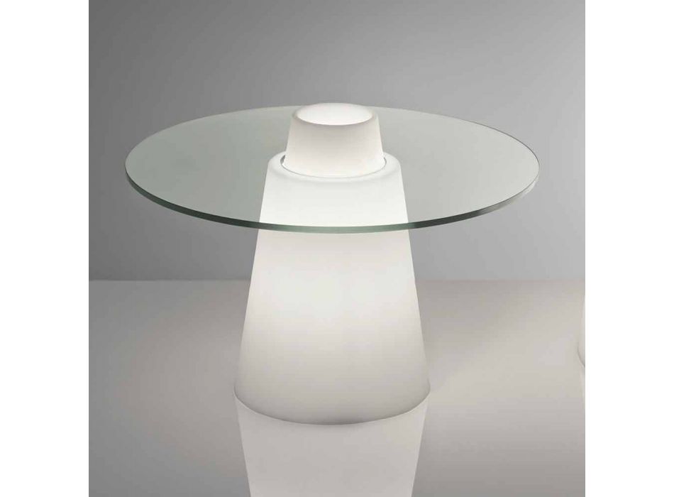 Slide Peak low table (H50) polyethylene and glass made in Italy Viadurini