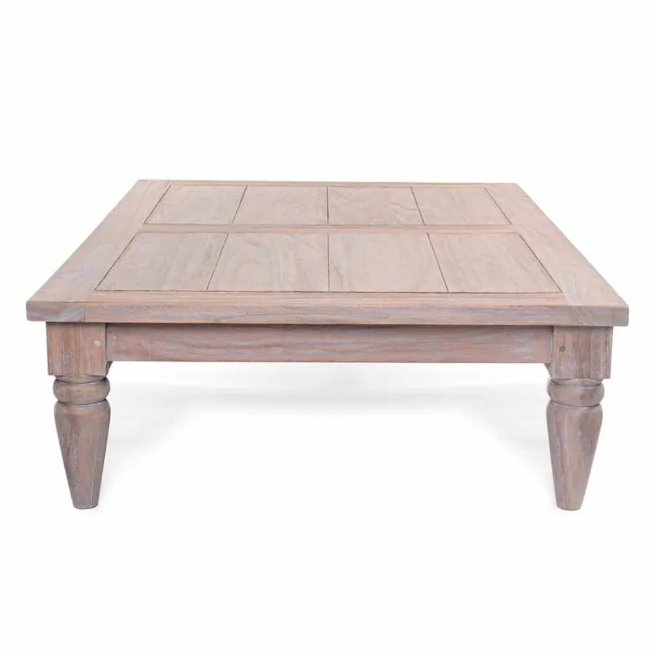 Homemotion - Nusadua Natural Low Teak Design Outdoor Coffee Table Viadurini