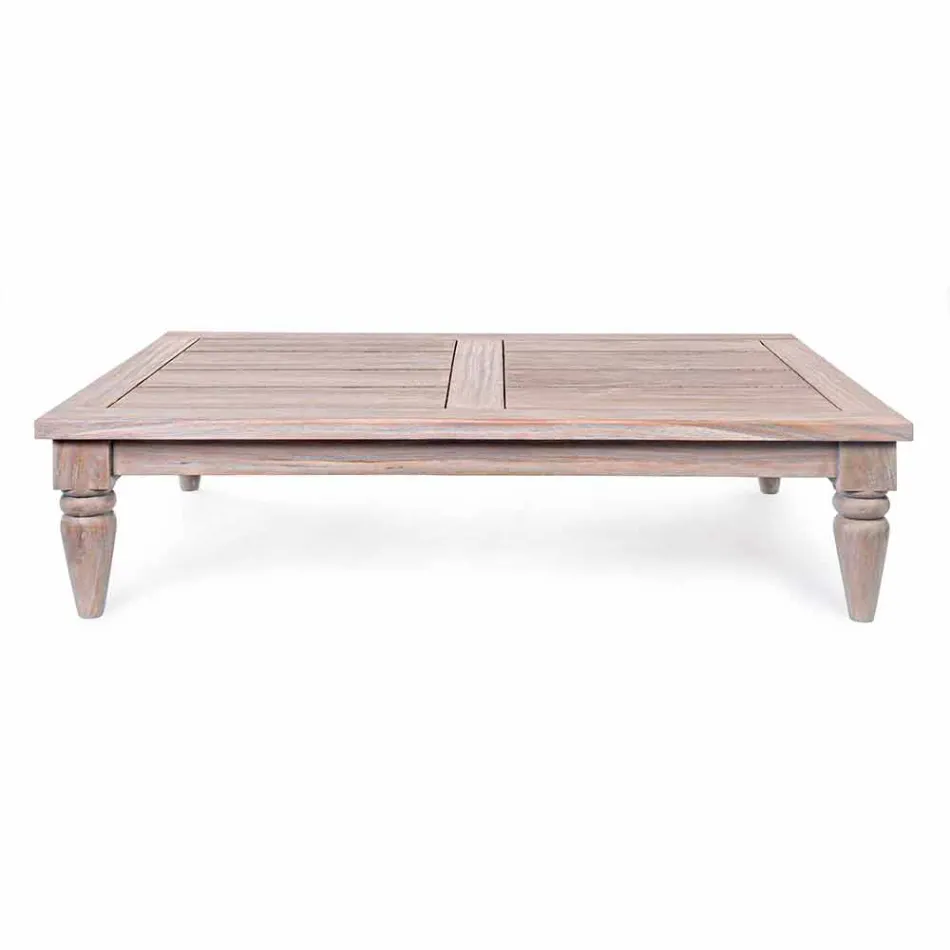 Homemotion - Nusadua Natural Low Teak Design Outdoor Coffee Table Viadurini