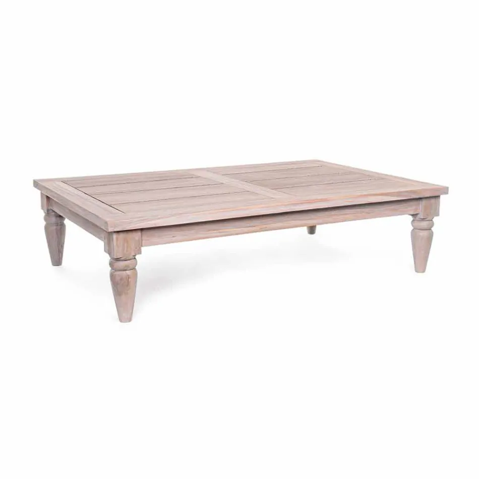 Homemotion - Nusadua Natural Low Teak Design Outdoor Coffee Table Viadurini