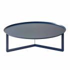 Low Table for Outdoor Living Room in Round Colored Metal - Stephane Viadurini