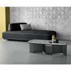 Low Coffee Table Living Room Ceramic Top and Smoked Glass Legs 3 Sizes - Random Viadurini