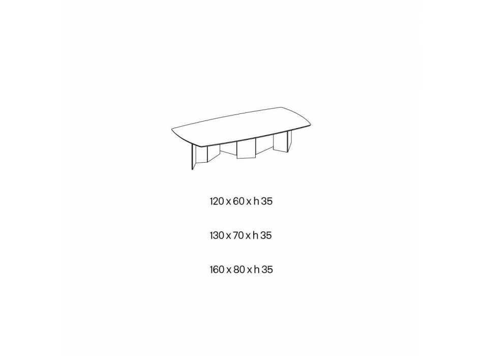 Low Coffee Table Living Room Ceramic Top and Smoked Glass Legs 3 Sizes - Random Viadurini