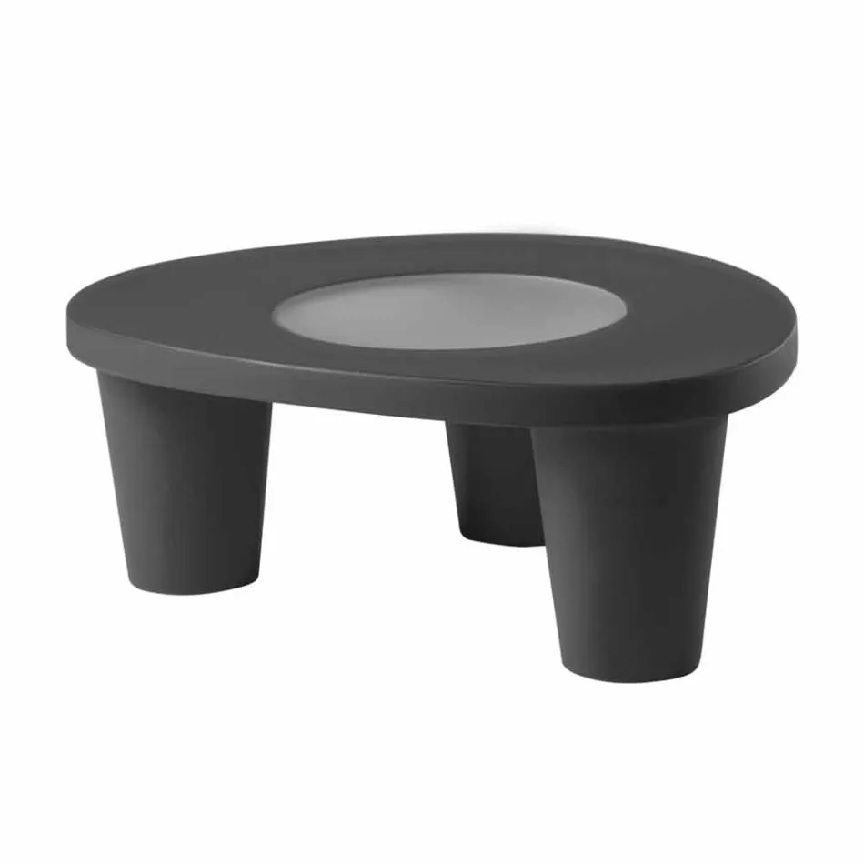 Low table Low Slide Lita Table polyethylene and glass made in Italy Viadurini