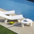Low garden coffee table in polyethylene and glass Slide Low Lita Table