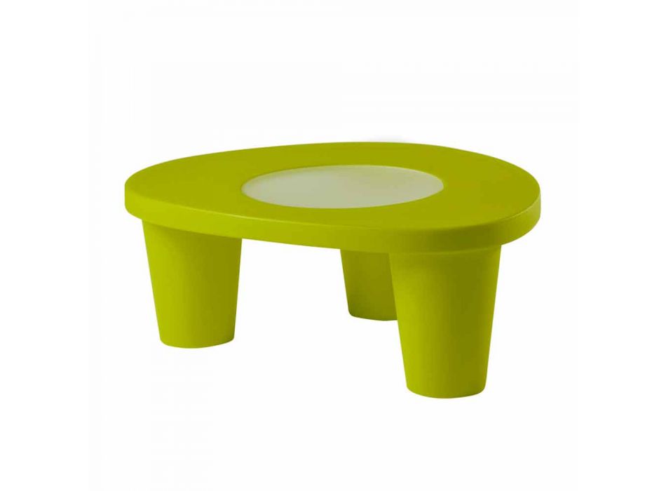 Low table Low Slide Lita Table polyethylene and glass made in Italy Viadurini