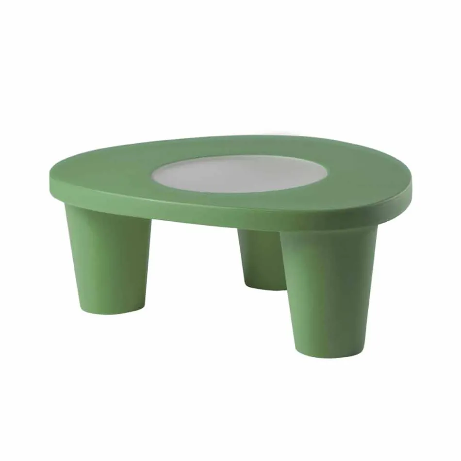 Low table Low Slide Lita Table polyethylene and glass made in Italy Viadurini